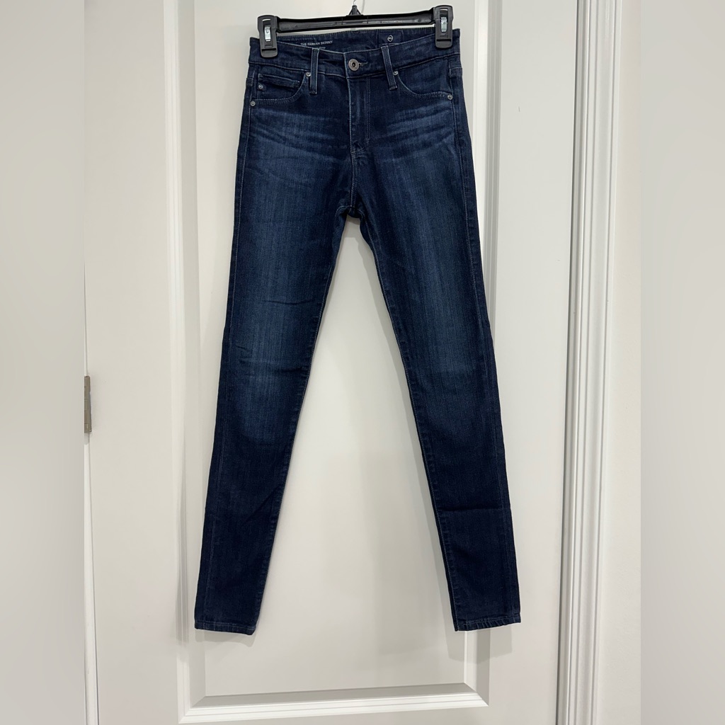 Ag Adriano Goldschmied Women’s Size 24 Blue Skinny Jeans High-Rise